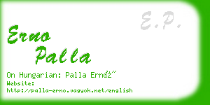 erno palla business card